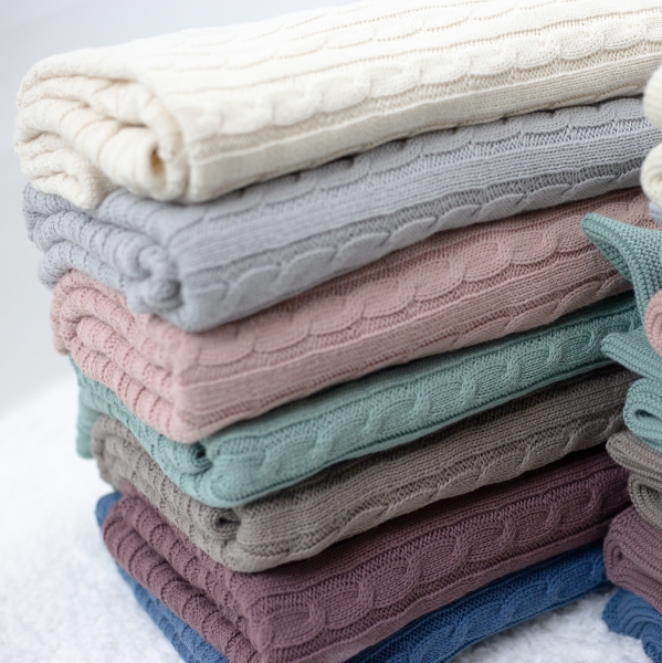 Baumwoll Strick - Sophie - Zopfmuster - mauve